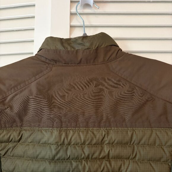 Eddie Bauer men's down field jacket large green brown insulated 700 - Picture 6 of 10